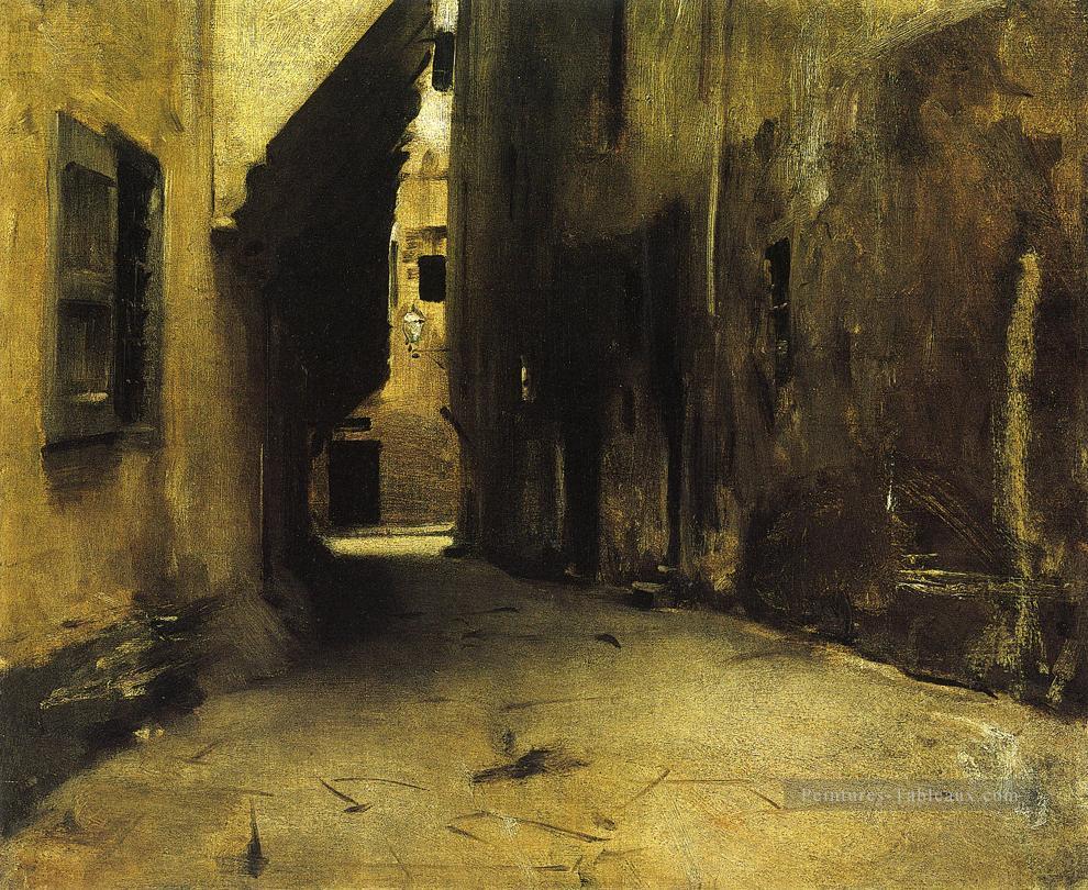 Une rue à Venise2 paysage John Singer Sargent Venise Peintures à l'huile